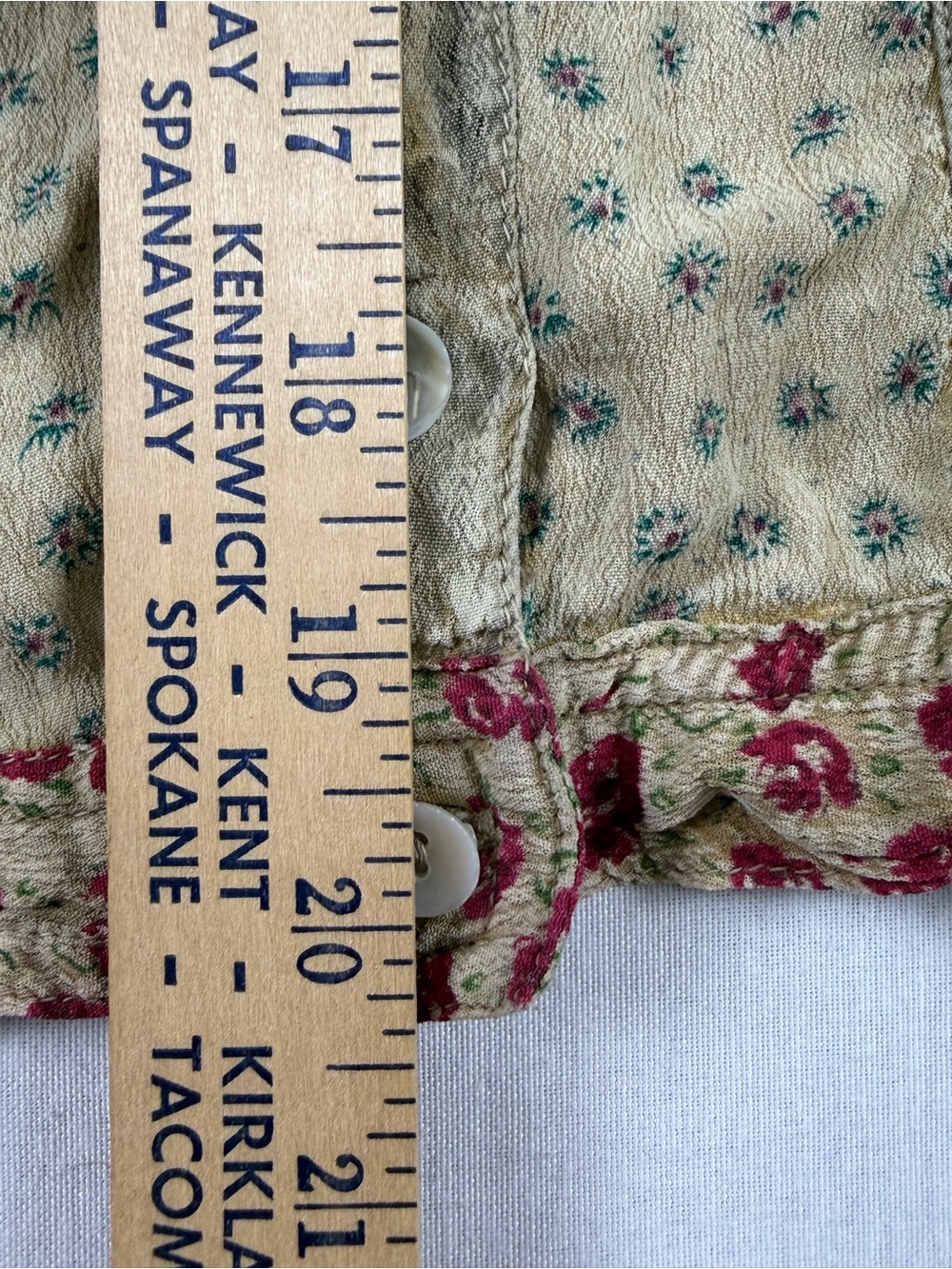 Sacred Threads Patchwork Floral Boho Jacket Shirt Prairie Cottagecore M/L - Picture 5 of 6